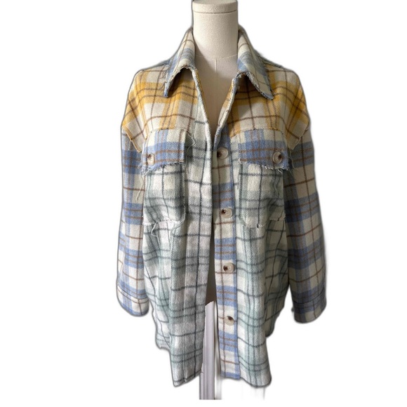 "Pologram" plaid shacket, shirt-jacket hybrid Size M - Picture 1 of 4